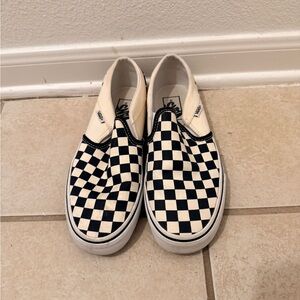 Vans Black and White Checkered Slip-Ons
